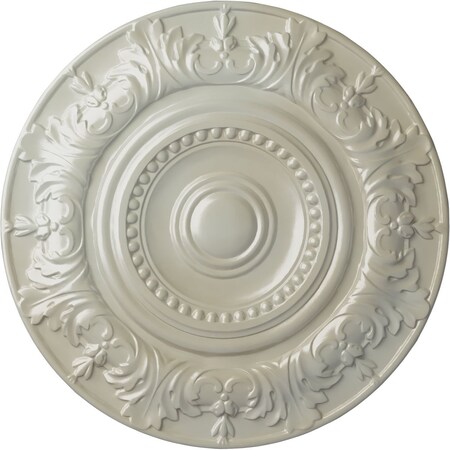 Ekena Millwork Biddix Ceiling Medallion (Fits Canopies up to 7 1/2"), Hand-Painted Flash Blue, 20 7/8"OD x 1 1/4"P CM20BXFBS